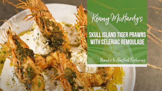 Skull Island Tiger Prawns with Celeriac Remoulade