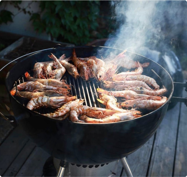 Skull Island Tiger Prawns on BBQ